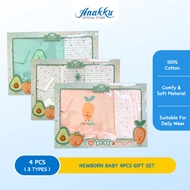 Anakku Newborn Baby 4pcs Gift Set 0-6 Months - PAC35 (01)