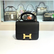 全新HERMES MINI CONSTANCE Y NOIR EPSOM GHW 黑色金扣 #愛馬仕康康包 #BRAND NEW