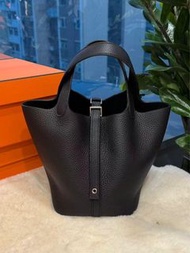 Hermes🌟Picotin 18 黑銀 tc stamp K