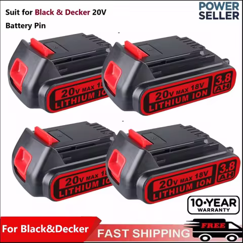 1/2/4Pack 3.8Ah LBXR20 Li-on Battery Replace for Black & Decker 20V Battery Compatible with LBX20 LB
