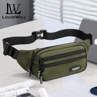 LouisWill Men Chest Bag Waist Bag Fashion Fitness Bag Oxford Cloth Crossbody Bag Sports Bag Waterpro