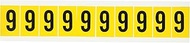 Brady 3430-9 1-1/2" Height, 7/8" Width, B-498 Repositionable Coated Vinyl Cloth, Black On Yellow Col