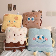 Cartoon 2in1 Blanket Pillow Doll Portable Soft Touch There Is A Hand Rest Size 95*150 Cm