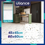 Uliance 45 x 45cm & 60X60cm Marble Vinyl Flooring Marble Floor Tiles Lantai Vinyl Self-adhesive PVC 