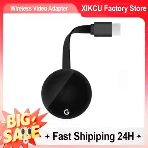 XIKCU Chromecast Google Wireless WiFi mirascreen HDMI-compatible HD Display Dongle Media Streaming V