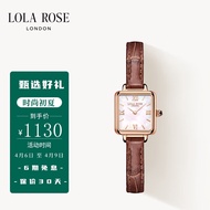 LOLA ROSE罗拉玫瑰小棕表母贝女表女士手表迷你方形生日礼物