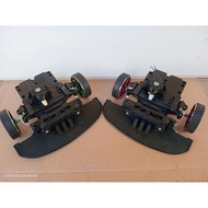 Front chassis + bumper rc qd scale 1:10 complete with tires and dynamo || Hometoys