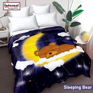 Selimut Bulu Internal 160x200 - Motif Abstrak / Bunga / Karakter / Minimalis