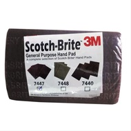 MERAH 3m Scotch-Brite General Purpose Hand Pad 7447 Maroon Red