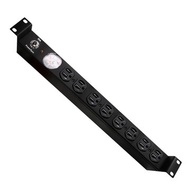 PowerSync 群加 1U8座20A指針型機架電源排插3M黑 TE8E0030 3孔延長線
