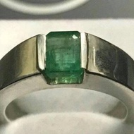 天然未加熱未處理男士祖母綠戒指 panjsher 祖母綠戒指 真祖母綠