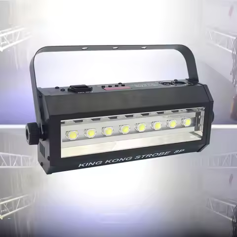 LED DJ Strobe Light 200W Powerful 8Pcs 25W LED Strong White Flash Lights DMX Sound control Strobosco