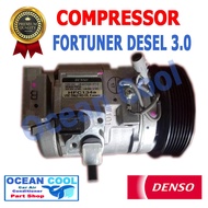 คอมเพรสเซอร์ ฟอร์จูนเนอร์ 2005 - 2015 เครื่องยนต์ ดีเซล 3.0 รุ่น 1KD: Diesel 3.0L คอมแอร์รถยนต์ คอมแ