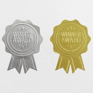 Honor Award-Winning Certificate Sticker Gold Silver Dovetail Badge Adhesive Label Award Envelope Dec