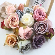 5cm Artificial Flower Head Fake Rose Silk Roses DIY Cake Flower Bouquet Wedding Party Home Decor Out