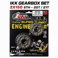 IKK RACING GEARBOX GEAR BOX 5TH T - 20T / 21T 1 SET ZX150 ZXR150 ZX 150 KRR150 KRR 150 NINJA KAWASAK