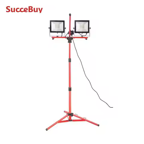 SucceBuy LED Work Light with Stand 5000/10000Lumen Dual head LED Tripod Work Light w/27.6"-68.1"Adju