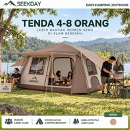 TENDA SEEKDAY Large Automatic Camping Tent 6-8 Person 355x235x175cm Large Space Folding Outdoor Tent