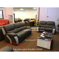 Sofa Casa Leather(Fully) 1R+2R+3R Fully Recliner