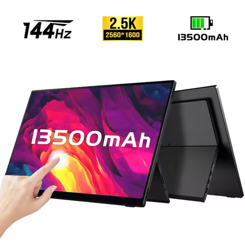 16 Inch 2.5K Touchscreen Portable Monitor 13500mAh Battery 2560*1600 IPS 100%DCI-P3 Display For PC L