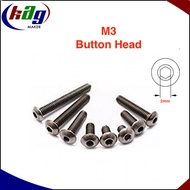 M3/M4/M5/M6 22mm Hex Socket Button Head Stainless Steel Screw