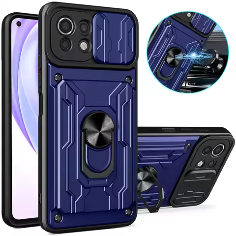 For Xiaomi Mi 11 Lite Case Slide Lens Camera Armor Back Cover for Mi11 Lite 5G NE Mi 11 Light 11Lite