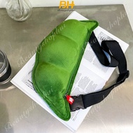 New large-capacity soft cute plush shoulder bag student cute edamame pea bag