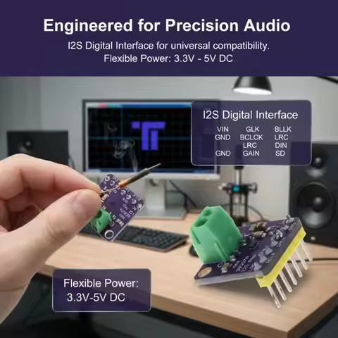 1 Set Breakout Interface I2S DAC Decoder High Quality MAX98357 MAX98357A I2S 3W Class D Amplifier Fo