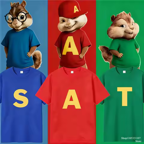 Alvin and The Chipmunks_ The Squeakquel's Pullover Woman Manfashion Drop Shoulder T-shirt Available