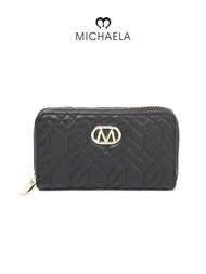 MICHAELA Heart Quilted Short Wallet for Women with Card Holder Keychain Zipper Wallet WP5513071 LX