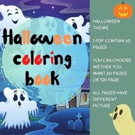 Halloween Coloring Book Theme, Happy Halloween Digital Book. Buku Mewarna Digital Tema Halloween