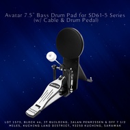 AVATAR 7.5IN BASS DRUM PAD FOR SD61-5 SERIES W/CABLE & DRUM PEDAL