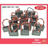 FAN Capacitor 2Wired type (1.0uf/1.2uf/1.5uf/1.8uf/2.0uf/2.5uf/3.0uf/3.5uf/4.0uf/4.5uf/5uf/6uf/10uf/