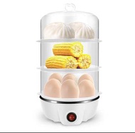 (深水埗交收)特價$120-多功能 三層煮蛋器 大容量 送不銹鋼蒸碟 蒸蛋器 蒸饅頭點心 Mini Steam pot