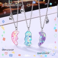 SIMPLESHOP 3Pcs Matching Heart Pendant Necklace, Friendship Cute BFF Necklaces, Alloy Friendship Jew