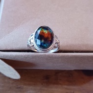 加拿大斑彩螺戒指