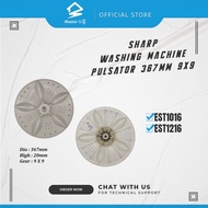 SHARP WASHING MACHINE PULSATOR 368MM 9X9 - EST1016/EST1216