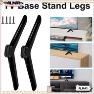 ALMA TV Stand Base Mount, Universal Black TV Base Stand Legs,  With Screws TV Stand Leg Base Bracket