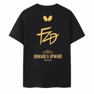 Butterfly Fan zhendong 842 Black Badminton Shirt High Quality Grade 1 - Breathable - Elastic - Durab