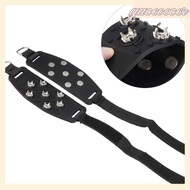 YACEOOCER Ice Claw, 7/10 Teeth Spike Ice Gripper Spike,  Universal Anti-Slip Shoe Covers For Shoes