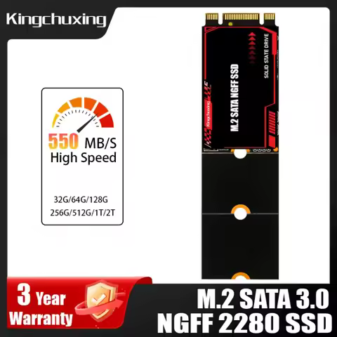 Kingchuxing M2 SATA SSD 2TB 1TB 512GB 256GB M2 2280 NGFF B&M Key Solid State Hard Drive for Desktop 