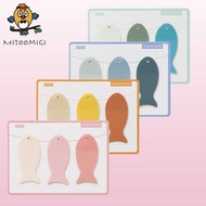 Transparent waterproof small fish sticky notes made of PET material, cute desktop message notes,