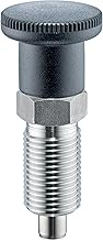 22120.1065 Locking Bolt, with Hexagonal Collar, Stainless Steel A4 / with Button Made of Thermoplast