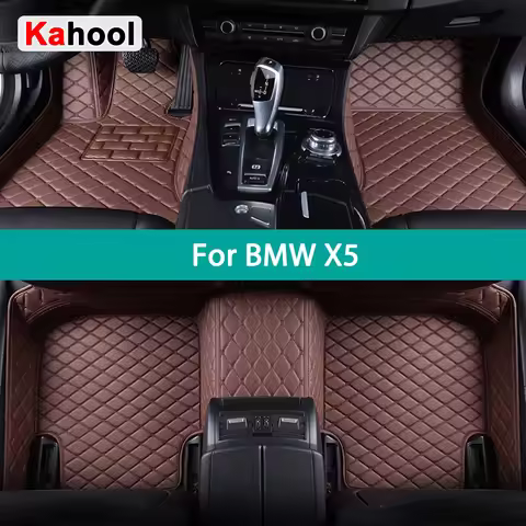 KAHOOL Custom Car Floor Mats For BMW X5 E53 E70 F15 G05 F85 F95 Auto Carpets Foot Coche Accessorie