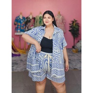 Hawaiian Shirt + Shorts Set Cotton Linen Fabric Comfortable To Wear In Summer Big Size Chest 50-62 I