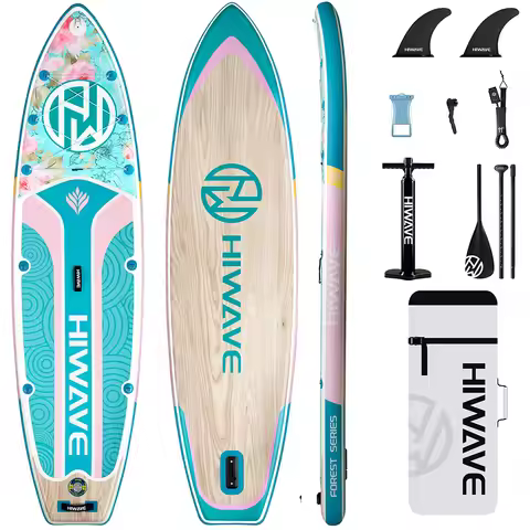 Myboat HIWAVE Waterproof Inflatable Paddle Sup Board 11'x34''x6''Adult Standing Style Aquatic With A