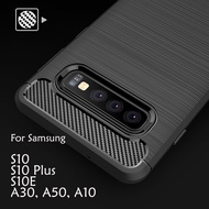 Samsung Galaxy S10 S10 Plus S10E A30 A50 A10 S10+ Case Brushed TPU Silicone Soft Casing Back Cover