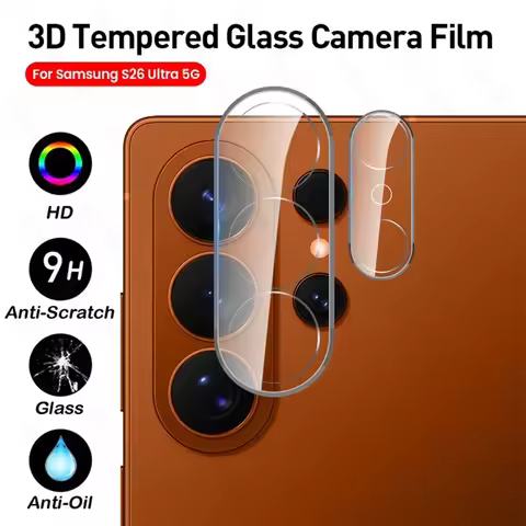 S26Ultra S26+ Clear 3D Curved Camera Glass for Samsung Galaxy S26 Ultra 5G Rear Lens Film for Samsun
