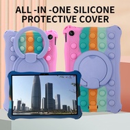 Tablet Cover For Lenovo Tab M10 3rd Gen 2023 Case TB328FU TB328XU Rotating Stand Gen3 Case 10.1" Pen Holder Push Bubble Silicone Funda