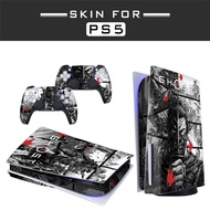 Geist von Tsushima PS5 Disc Edition Haut Aufkleber für PlayStation 5 Konsole und Controller PS5 Haut Aufkleber Aufkleber Abdeckung